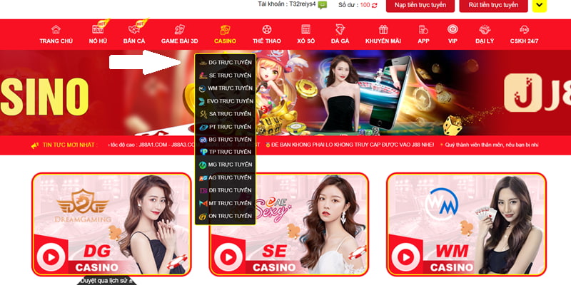 Tham gia giải trí tại DG Casino